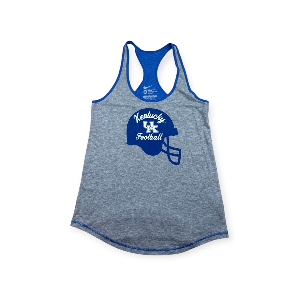 Nike Kentucky Wildcats Football Racerback Tank Top Grey Blue Womens Medium